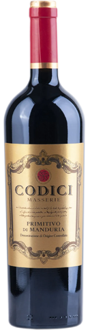 Codici Masserie  Primitivo Di Manduria 2023